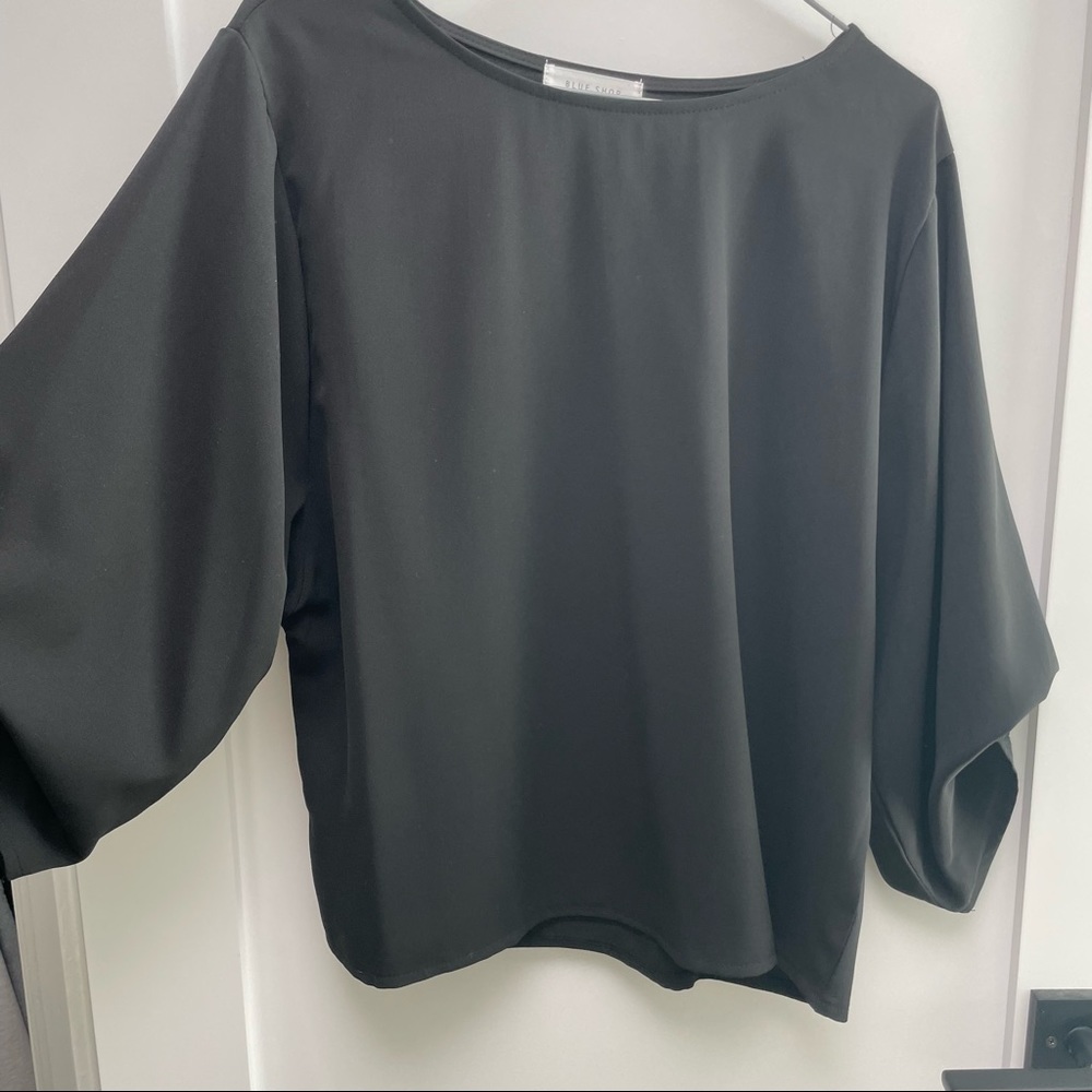Black chiffon blouse